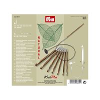 Set crosete tunisiana knit pro, de la 3.5-8 mm, lemn natural, 8 crosete + 4 fire 223810