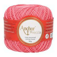 Fir de crosetat, Anchor Freccia 6, 100% bumbac, grosime fir nr 2 Fine, lungime 175 m, 50g, roz 00031