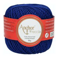 Fir de crosetat, Anchor Freccia 6, 100% bumbac, grosime fir nr 2 Fine, lungime 175 m, 50g, albastru jeans 00134