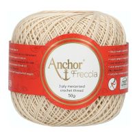 Fir de crosetat, Anchor Freccia 6, 100% bumbac, grosime fir nr 2 Fine, lungime 175 m, 50 g, roz pal 00387