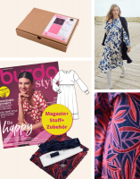 Pachet: Material textil (stofa)+ Revista Burda Style nr 1/2022