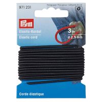 Elastic 2.5 mm, tip snur, Prym 971231 -negru 971231