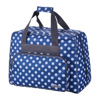 Geanta pentru depozitarea si transportul masinilor de cusut, dimensiuni 45x31x20cm, polka dots Phoenix albastru