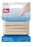 Elastic pentru pantofi, cipici de balet, 7 mm latime, 3 m lungime, bej, Prym