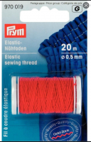 Fir elastic de cusut, tricotat, rosu, 0,5 mm grosime, 20 m lungime, Prym
