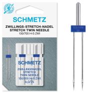 Set 2 ace duble pt materiale elastice Schmetz, finete 75, cu distanta 2.5-4 mm intre ace