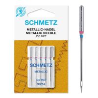 Set 5 ace pt fir metalic Schmetz, finete ac 80-90, pentru masina de cusut, sistem ac 130/705 H