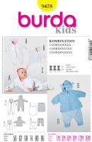 Baby Kombination: Overall, Jacke, Fußsack und Hose 9478