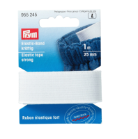 Elastic strong 25 mm latime, 1 m lungime, alb, Prym