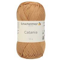 Fir de crosetat si tricotat, 100% bumbac, grosime fir nr 2 Fine, lungime 125 m, 50g, Catania culoarea maro nisipiu, 00179