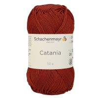 Fir de crosetat si tricotat, 100% bumbac, grosime fir nr 2 Fine, lungime 125 m, 50g, Catania culoarea teracotei, 00388