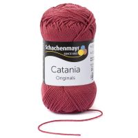 Fir Textil Smc Schachenmayr Catania 0396 pentru crosetat si tricotat, bumbac, teracota, 125 m