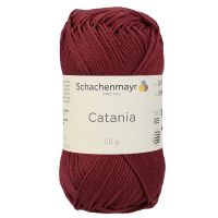 Fir de crosetat si tricotat, 100% bumbac, grosime fir nr 2 Fine, lungime 125 m, 50g, Catania Visiniu Burgundy 00425