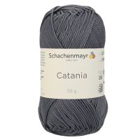 Fir de crosetat si tricotat, 100% bumbac, grosime fir nr 2 Fine, lungime 125 m, 50g, Catania Antracit 00429
