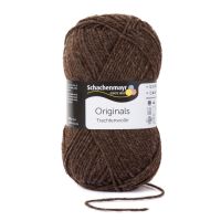 Fir de lana, aspect rustic si traditional pentru tricotat si crosetat, grosime fir nr 4 Mediu, 185 m, 100 g, Trachtenwolle Maro 00010
