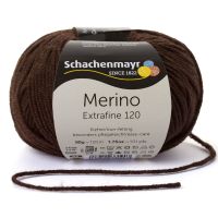 Fir de tricotat si crosetat, 100% lana merinos, grosime fir nr 3 Light, lungime 120 m, 50g, Merino Extrafine 120 Mocca 00112