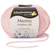 Fir de tricotat si crosetat, 100% lana merinos, grosime fir nr 3 Light, lungime 120 m, 50g, Merino Extrafine 120, Roz 00135