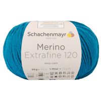 Fir de tricotat si crosetat, 100% lana merinos, grosime fir nr 3 Light, lungime 120 m, 50g, Merino Extrafine 120, albastru petrol 00169