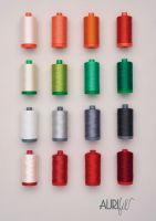 Ata de cusut din bumbac egiptean Mako 100%, 2 fire, con 1000m, pentru quilting, cusut, broderie Aurifil Cotton 40wt 