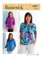 Tipar bluza cu pense la decolteu B 6829