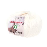 Fir textil organic Austermann, Bio Cotton 10 pentru tricotat si crosetat, 100% bumbac, Alb, 180 m