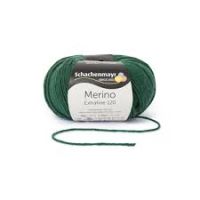 Fir de tricotat si crosetat, 100% lana merinos, grosime fir nr 3 Light, lungime 120 m, 50g, Merino Extrafine 120, verde brad 00172