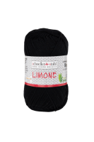 Fir 100% bumbac Limone pentru tricotat si crosetat, 125 m, 24 Negru, Scholler