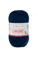 Fir textil Scholler Limone 56 pentru tricotat si crosetat, 100% bumbac, Albastru Navy, 125m