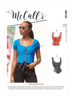 Tipar corset cu bretele sau maneci si inchidere pe fata M 8182