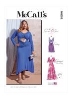 Tipar rochie evazata cu decupaje in talie si incretita la bust M 8253