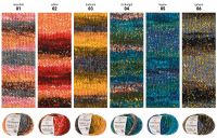 Fir cu lana 65% si acrilic 35%, multicolor 90 m, 50 g Maila Multicolor Austermann paletar culori