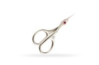 Foarfeca broderie, lungime 9,5 cm, varf curbat, sistem de blocare inel, din otel carbon satinat, Ricamo Collection Premax