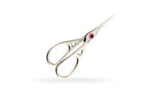 Foarfeca broderie, lungime 10.5 cm, varf drept, sistem de blocare inel, din otel carbon satinat, Ricamo Collection Premax