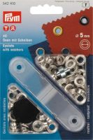 SET OCHETI  CU SAIBA 5 MM, Argintii, Prym 542410