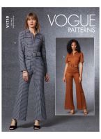 Tipar salopeta cu pantaloni evazati V1719