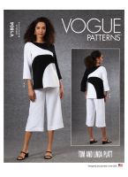 Tipat bluza din piese asimetrice si pantaloni trei sferturi V 1804