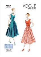 Tipar Rochie Wrap Vintage 1953, multi-masura Vogue 1864