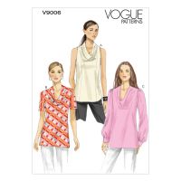 Vogue Tipar bluza cu guler cazut
