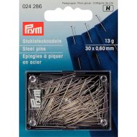 Set ace cu gamalie, fine, 30x0.60 mm, argintii, Prym, 24286