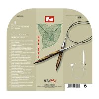 Set andrele circulare knit pro, de la 4-10 mm, lemn natural, 8 andrele + 4 fire + 4 opritoare 223800, Prym