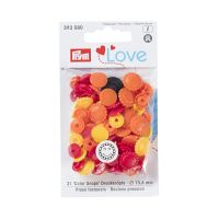 Capse plastic/21 buc/ 13.6 mm/ cod 393080, colectia Prym love