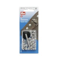 Riveti tubulari, diametru 7,5 mm, pentru grosimi de prindere intre 3 - 4 mm, culoare argintie, 20 bucati, Prym 403150