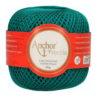 Fir de crosetat, Anchor Freccia 6, 100% bumbac, grosime fir nr 2 Fine, lungime 175 m, 50 g, turcoaz 00666