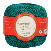 Fir de crosetat, Anchor Freccia 6, 100% bumbac, grosime fir nr 2 Fine, lungime 175 m, 50 g, turcoaz 00666