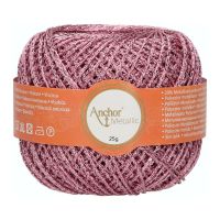 Fir metalizat, Anchor Metallic, grosime fir nr 2 Fine, lungime 100 m, 25 g, roz 00306