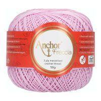 Fir de crosetat, Anchor Freccia 6, 100% bumbac, grosime fir nr 2 Fine, lungime 175 m, 50g, liliac 00103