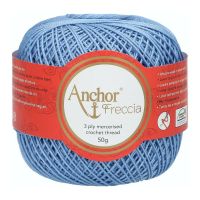 Fir de crosetat, Anchor Freccia 6, 100% bumbac, grosime fir nr 2 Fine, lungime 175 m, 50g, albastru ocean 00130