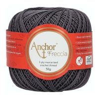 Fir de crosetat, Anchor Freccia 6, 100% bumbac, grosime fir nr 2 Fine, lungime 175 m, 50 g, gri petrol 00400