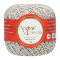 Fir de crosetat, Anchor Freccia 6, 100% bumbac, grosime fir nr 2 Fine, lungime 175 m, 50 g, gri 00397