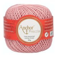 Fir de crosetat, Anchor Freccia 6, 100% bumbac, grosime fir nr 2 Fine, lungime 175 m, 50 g, roz 00968